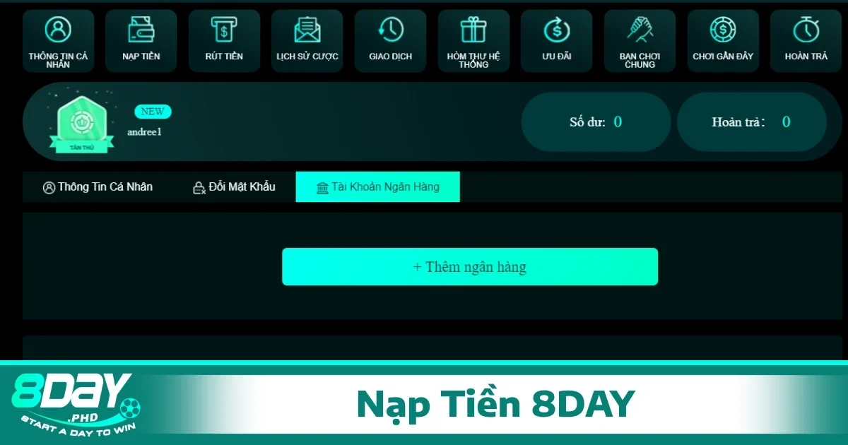 Trang chủ 28 Hệ thống thanh toán của 8DAY rất đa dạng và linh hoạt nhằm phù hợp với thói quen, khả năng của từng người chơi