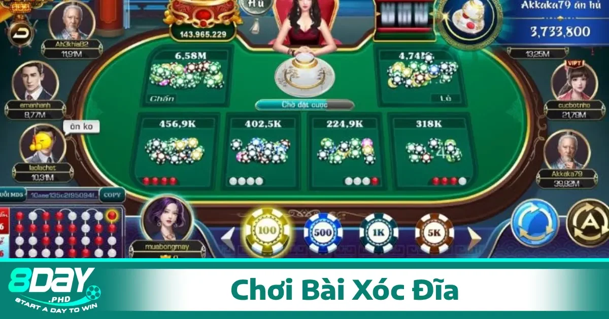 Bài Xóc Đĩa Online Hấp Dẫn Cách Chơi Và Mẹo Thắng Dễ Dàng 2 Trong bài xóc đĩa online tại 8Day, luật chơi đã được tinh giản, tự động hóa, giúp người chơi dễ tham gia