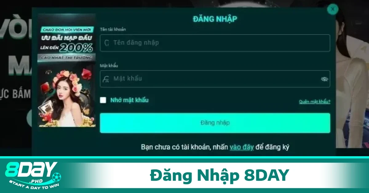 Đăng Nhập 8Day 2 Cách đăng nhập 8Day trên Website đơn giản