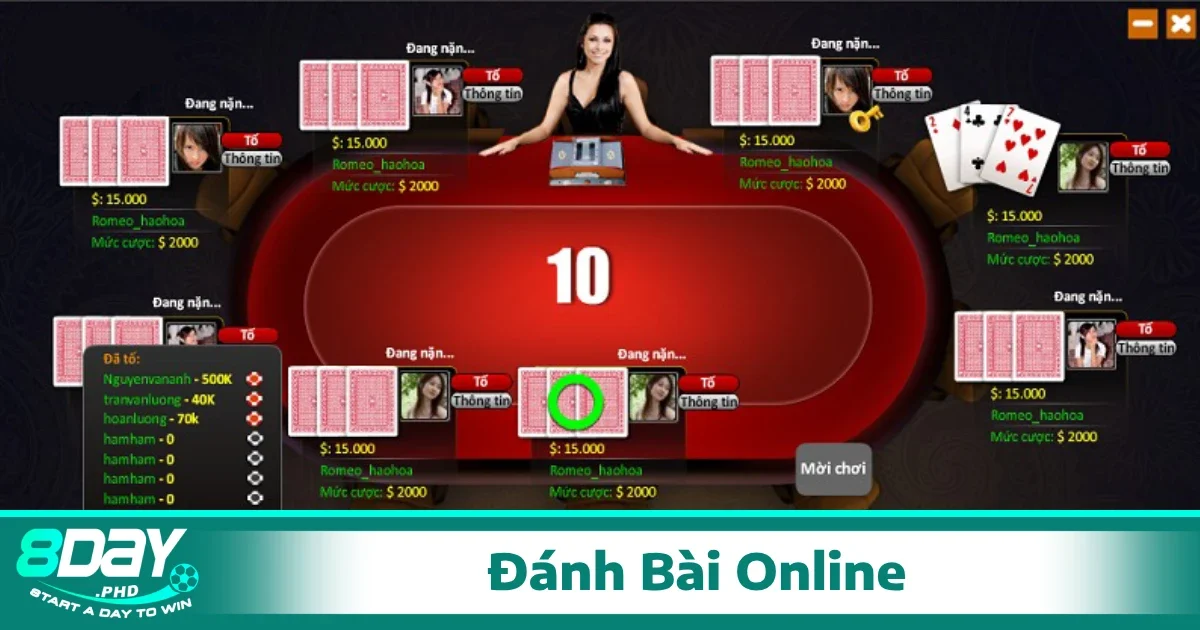 Đánh Bài Online Dễ Trúng Mẹo Nhỏ Tăng Tỷ Lệ Chiến Thắng 1 Các game đánh bài online phổ biến nhất tại 8Day