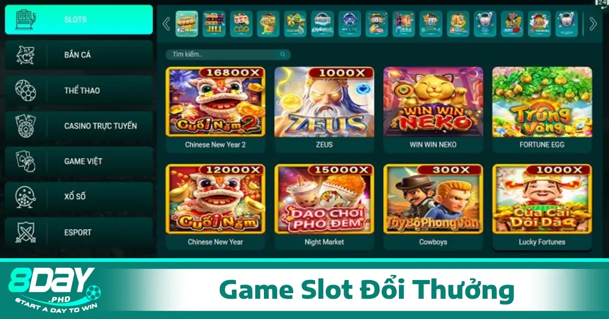 Game Slot Đổi Thưởng 1 Chơi game slot đổi thưởng 8Day mang đến cảm giác hồi hộp khó tả